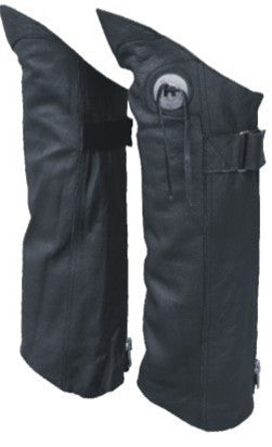Plain Black Leather Leggings with Conchos