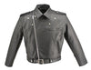 Men's Made in USA Front Quarter Horsehide Motorcycle Jacket with Leather Lined Gun Pockets