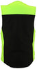 Made in USA Leather & Cordura Zippered Motorcycle Vest Lime Green Black