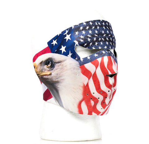 USA Flag American Bald Eagle Neoprene Face Mask