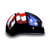 Daytona D.O.T Skull Cap Motorcycle Helmet Freedom American Flag