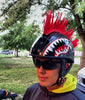 Red Motorcycle Helmet Mohawk