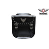 PVC Waterproof Motorcycle Saddlebag with Quick-Release, Studs 11"x4"x11