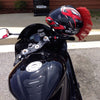 Red Motorcycle Helmet Mohawk