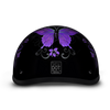 D.O.T Daytona Skull Cap Motorcycle Helmet with Butterfly