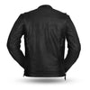 First Manufacturing Raider 1.2-1.3mm Diamond Naked Leather Motorcycle Jacket Armored Pockets For CE Rated Armor