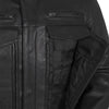 First Manufacturing Raider 1.2-1.3mm Diamond Naked Leather Motorcycle Jacket Armored Pockets For CE Rated Armor