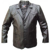 Men's Three Button Black Buffalo Leather Western Blazer