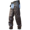 Unisex Plain Drum Dyed Naked Leather Motorcycle Chaps