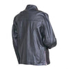 Women's Plain Black Leather Scooter Jacket Zip Out Liner