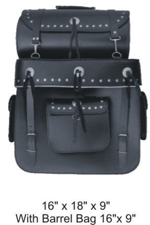 Hard T Bag Luggage Travel Bag Reflector with Conchos (16X18X9)