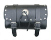 Medium Leather Tool Bag with Silver Conchos and Studs or Fringes