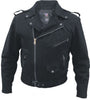 Men's Basic Black or Blue Denim Motorcycle Jacket 14oz