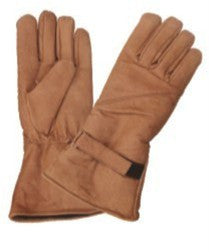 Brown Padded Motorcycle Riding Gloves lightly lined
