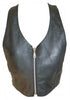 Ladies Lambskin Leather Halter Top with Zip up Front