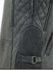Women's Leather Motorcycle Jacket with Reflective Stripes