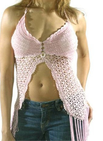 Ladies Pink Halter Top