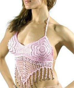 Ladies Pink Halter Top