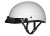 Daytona D.O.T Skull Cap Motorcycle Helmet Hi Gloss White with Visor