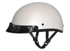 Daytona D.O.T Skull Cap Motorcycle Helmet Pearl White with Visor