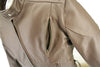 Men's Made in USA Classic Brown Naked Leather Vented Motorcycle Jacket with Gun Pockets