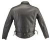 Men's Made in USA Classic Black Horsehide Leather Belted Motorcycle Jacket