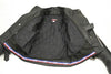 Men's Made in USA Black D Pocket Horsehide Leather Motorcycle Jacket Gun Pockets