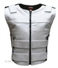 Womens Made in USA Zippered Bullet Proof Style Leather Motorcycle Vest