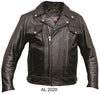 Men's Black Top Grain Buffalo Leather Motorcycle Jacket