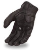 Mens Crossover Leather Racing Motorcycle Gloves Padded Fingers and Palm
