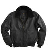 Alpha Industries G-1 Black Goatskin Leather Flight Jacket