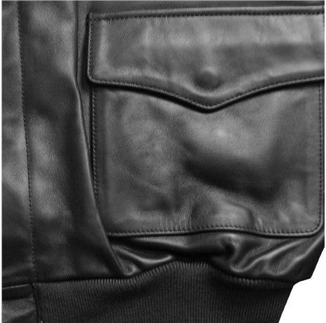 Classic Biker Leather — Alpha Flight A-2 Black Industries Goatskin USAF Jacket- Leather