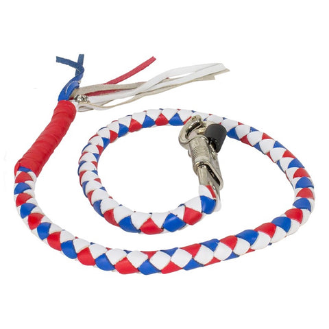 42" Red White And Blue Get Back Whip For Motorcycles