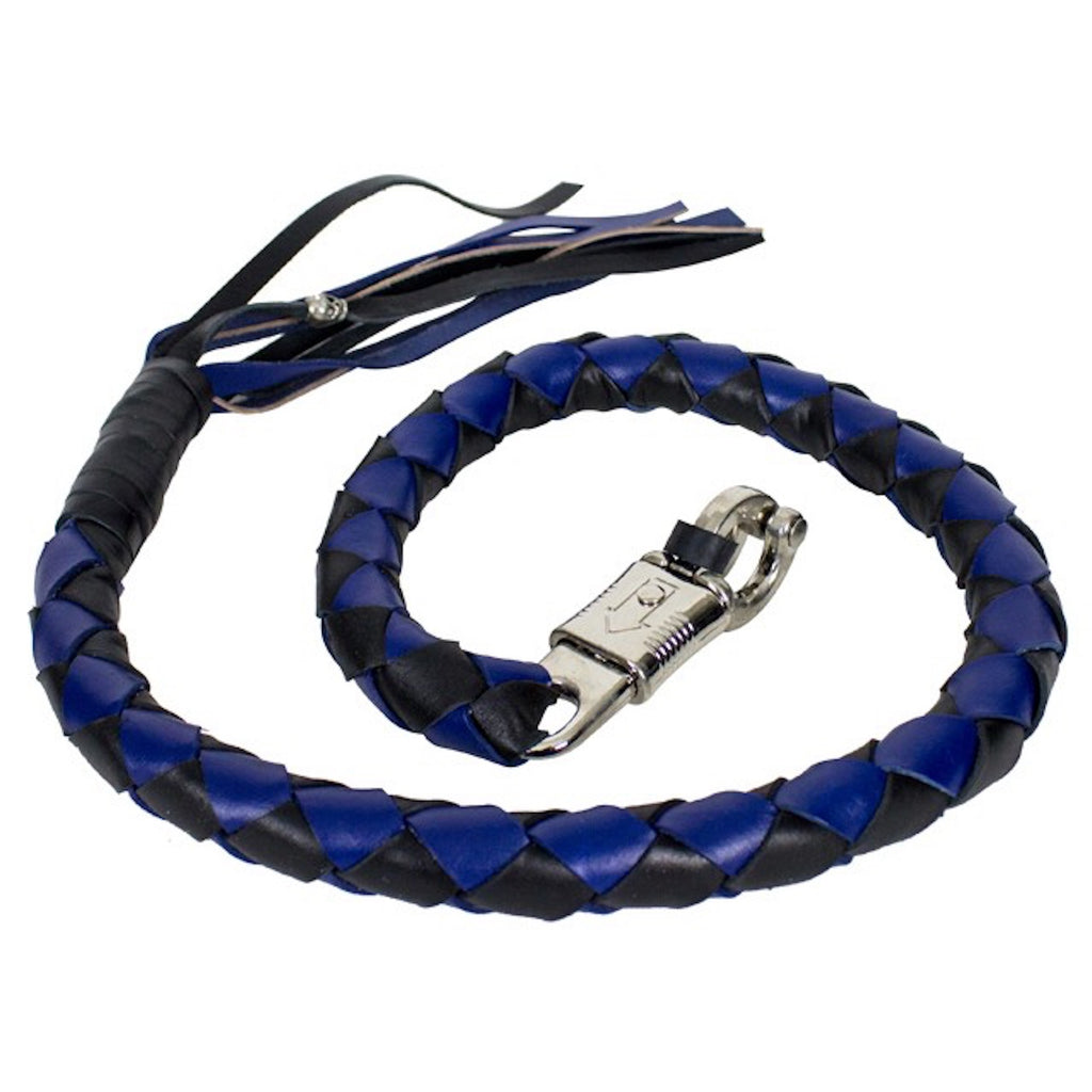 42" X 3" Black And Blue Get Back Whip