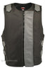 Made in USA Bulletproof Style Leather Motorcycle Vest Black/Red