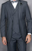 Mens Navy 150's Wool Designer Business Suit Double Breasted Vest