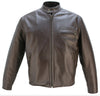 Men's Made in USA Cafe Racer Horsehide Leather Motorcycle Jacket Black or Brown