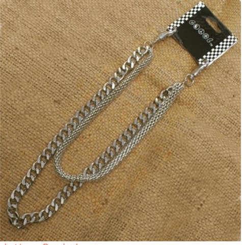 17” Chrome Wallet Chain With Double Chain