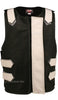 Made in USA Bulletproof Style Leather Motorcycle Vest Black/Yellow