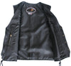 Men's Made in USA American Bison Buffalo Leather Motorcycle Vest
