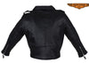 Kids Classic Black Leather Motorcycle Jacket for Boys and Girls