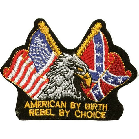 American by Birth, Rebel by Choice Medium Motorcycle Vest Patch 6.5" x 8.5"
