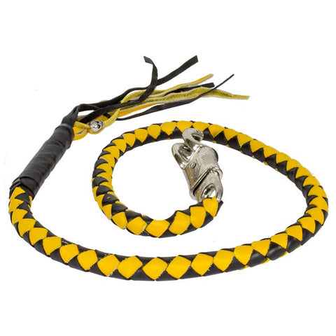 3"x42" Black And Yellow Get Back Whip For Motorcycles