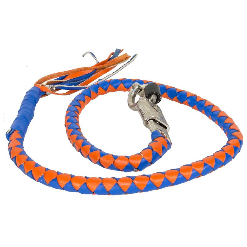 Blue And Orange Get Back Whip For Motorcycles