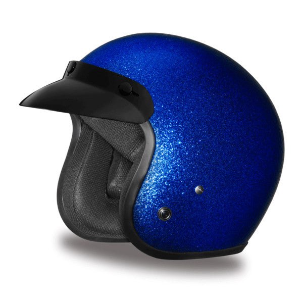 DOT Brown Metal Flake 3/4 Open Face Motorcycle Helmet