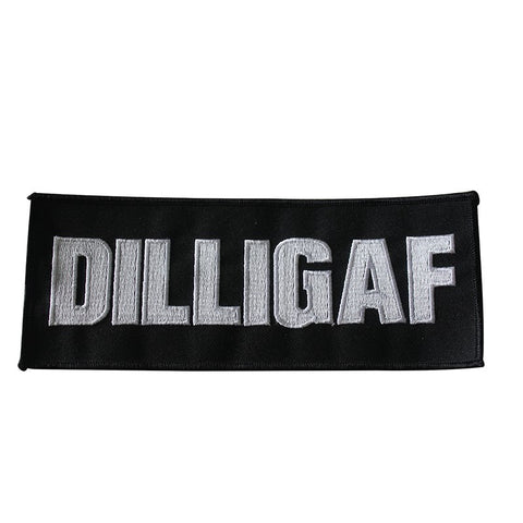 DILLIGAF Motorcycle Vest Patch 3" x 8"