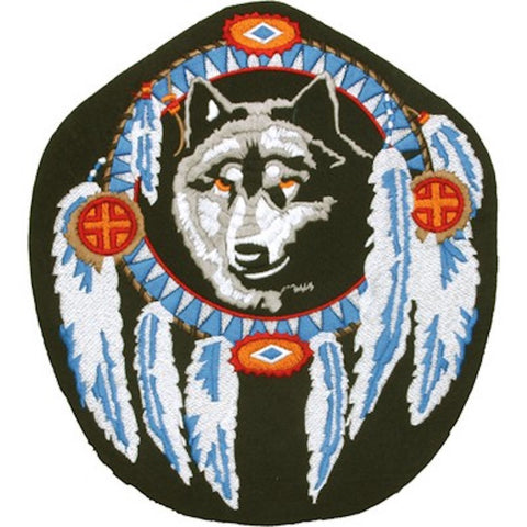 Dreamweaver Wolf Head Large Motorcycle Vest Patch