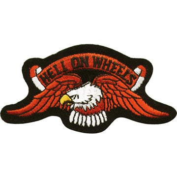 Eagle "Hell on Wheels" Motorcycle Vest Patch 4.5" x 9"