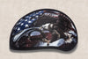Daytona D.O.T Skull Cap Motorcycle Helmet With Eagle USA Flag