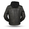 Mens Vendetta Lightweight Distressed Sheepskin Leather Motorcycle Jacket Concealed Carry Pockets